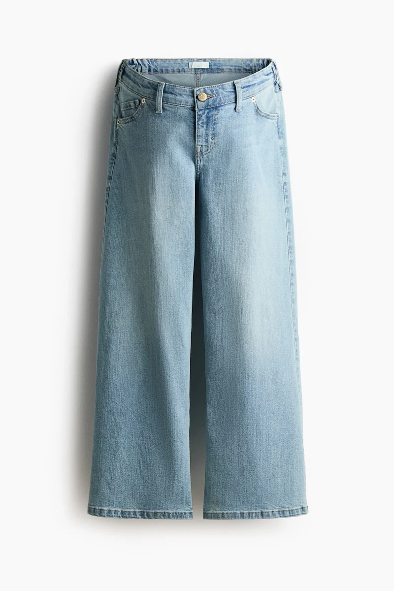 H&M MAMA Wide Low Waist Ankle Jeans